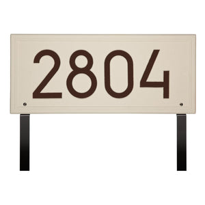 Whitehall 3906L1 - Double Line Modern Font Rectangle Plaque, Estate Lawn 1-line