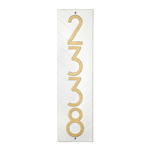 Whitehall 3868WG - Modern Herringbone Vertical Plaque, Standard Wall 1-line