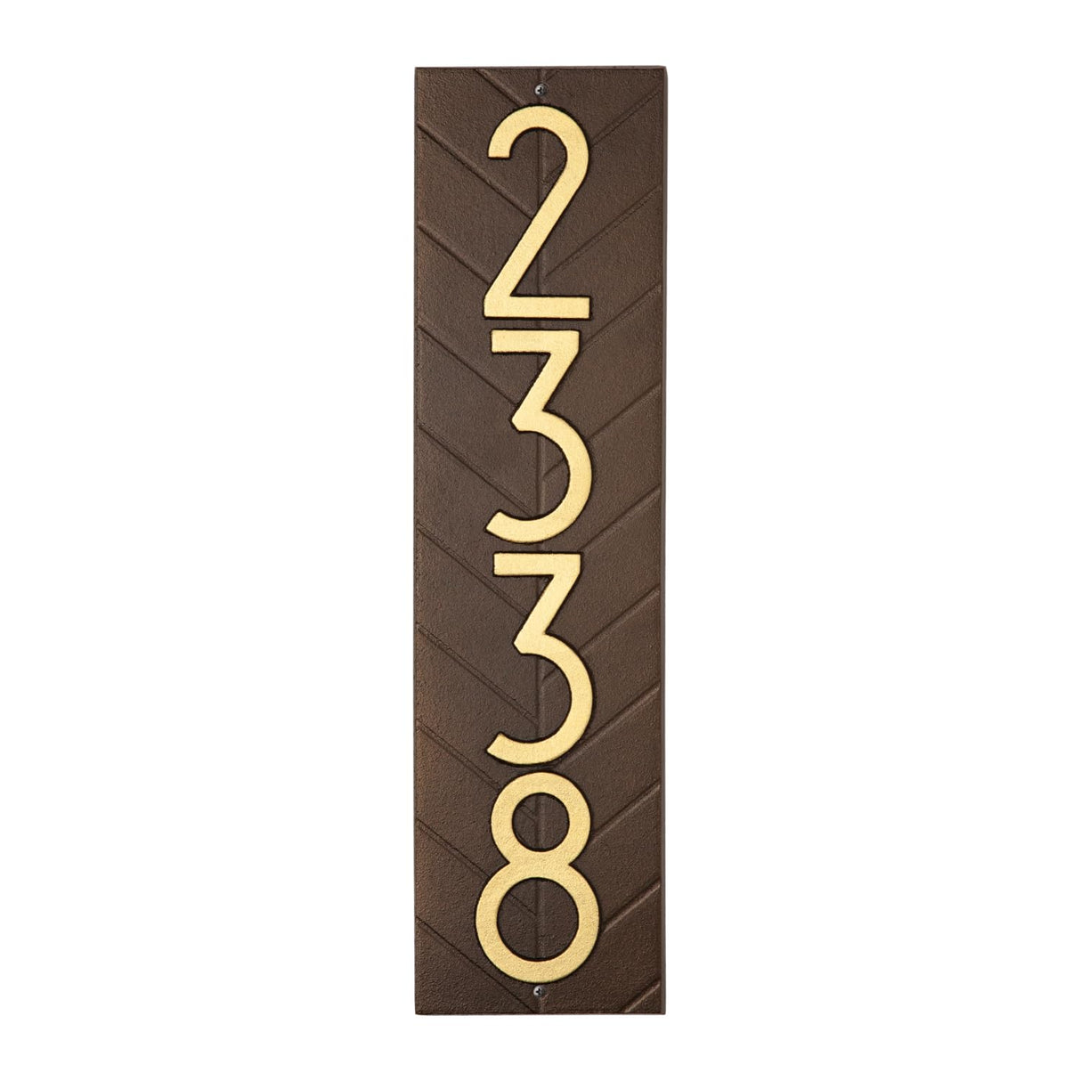 Whitehall 3868AD - Modern Herringbone Vertical Plaque, Standard Wall 1-line