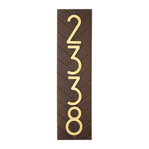 Whitehall 3868AD - Modern Herringbone Vertical Plaque, Standard Wall 1-line