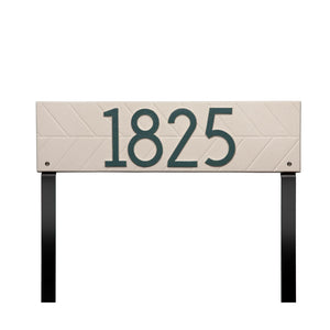Whitehall 3909L4 - Herringbone Horizontal Plaque, Standard Lawn 1-line