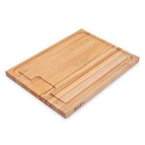 John Boos AUJUS Au Jus Maple Wood Cutting Board for Kitchen Prep, 18 x 24 Inches, 1.5 Inches Thick Edge Grain Charcuterie Block with Juice Grooves 24X18X1.5 MPL-EDGE GR-AU JUS BRD