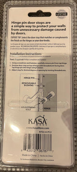 KasaWare KFD2-A-PC2 Hinge Pin Door Stop,2-pack