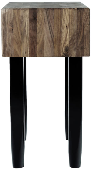 John Boos WAL-PCA2 Pca2 24x18x10" Walnut Butcher Block w/Black Legs WAL PCA BLOC 24X18X10CRM BLACK LEGS