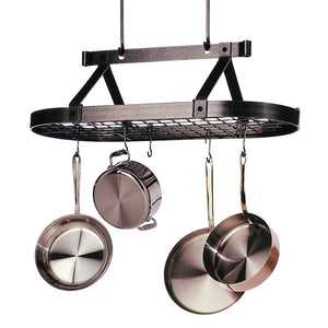 Enclume PR16BWG HS 36" Oval Ceiling Pot Rack w/ 18 Hooks HS