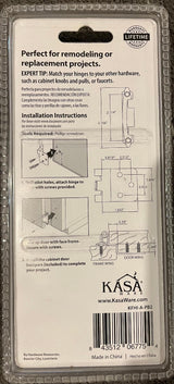 KasaWare KFHI-A-PB2 3/8" Self-closing Inset Hinge, 2-pack