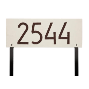 Whitehall 3904L1 - Mid-Century Modern Rectangle Plaque, Standard Lawn 1-line