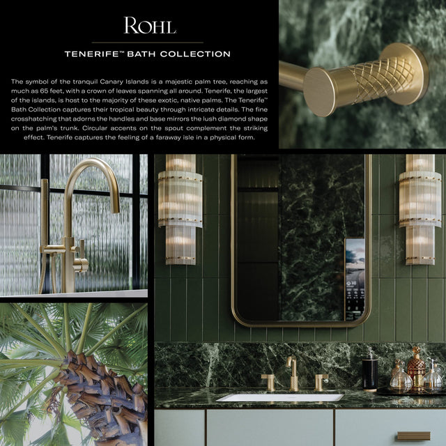 ROHL TE08D3LMMB Tenerife™ Widespread Lavatory Faucet With C-Spout