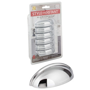 Elements 2981PC-R 3" Center-to-Center Polished Chrome Florence Retail Packaged Cabinet Cup Pull