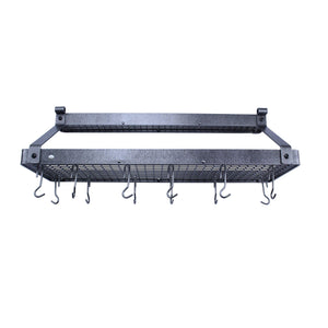 Enclume PR8C HS 36" Deep Bookshelf Rack w/ 18 Hooks & Accessory Shelf HS