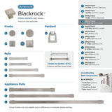 Amerock Cabinet Knob Satin Nickel 1-1/2 inch (38 mm) Length Blackrock 1 Pack Drawer Knob Cabinet Hardware