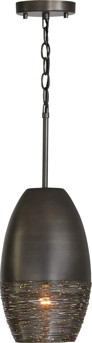 Capital Lighting 335111GI Sana 1 Light Pendant Grey Iron