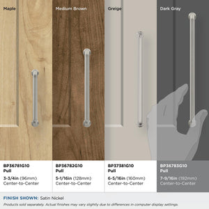Amerock Cabinet Pull Satin Nickel 7-9/16 inch (192 mm) Center-to-Center Factor 1 Pack Drawer Pull Cabinet Handle Cabinet Hardware