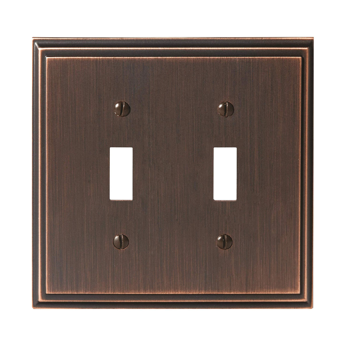 Amerock Wall Plate Oil Rubbed Bronze 2 Toggle Switch Plate Cover Mulholland 1 Pack Light Switch Cover