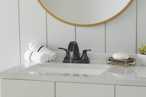 Gerber D307018BS Satin Black Vaughn Two Handle Centerset Lavatory Faucet