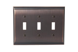 Amerock Wall Plate Oil Rubbed Bronze 3 Toggle Switch Plate Cover Candler 1 Pack Light Switch Cover