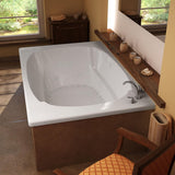 New England Home Goods 48 x 72 Rectangular Soaking White Drop-In Bathtub with Air Massage