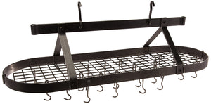 Enclume PR16CWG HS 48" Oval Ceiling Pot Rack w/ 24 Hooks HS