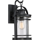 Quoizel BKR8408K Booker Outdoor Wall Sconce, 1-Light, 100 Watts, Mystic Black (15" H x 9" W)