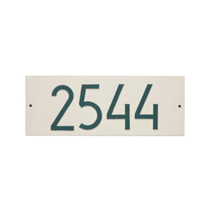 Whitehall 3903L4 - Mid-Century Modern Rectangle Plaque, Standard Wall 1-line