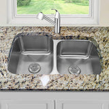 Nantucket Sinks' NS6040-18 - 32 Inch 60/40 Double bowl Undermount Stainless Steel Kitchen Sink, 18 Gauge