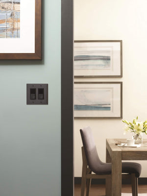 Amerock Wall Plate Black Bronze 2 Rocker Switch Plate Cover Mulholland 1 Pack Decora Wall Plate Light Switch Cover