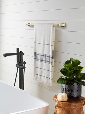 Amerock BH36014BBZ Golden Champagne Towel Bar 24 in (610 mm) Towel Rack Highland Ridge Bathroom Towel Holder Bathroom Hardware Bath Accessories