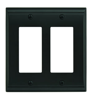 Amerock Wall Plate Black Bronze 2 Rocker Switch Plate Cover Candler 1 Pack Decora Wall Plate Light Switch Cover