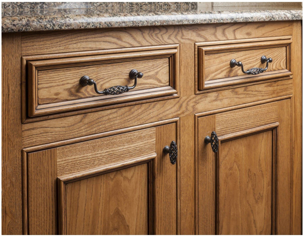 Jeffrey Alexander 749SIM 2-5/16" Overall Length Distressed Antique Silver Birdcage Tuscany Cabinet "T" Knob