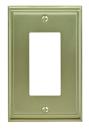 Amerock Wall Plate Golden Champagne 1 Rocker Switch Plate Cover Mulholland 1 Pack Decora Wall Plate Light Switch Cover