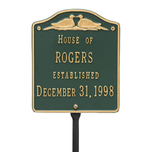 Whitehall 5109GG - Wedding Plaque - Standard Lawn - Two Line