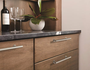 Amerock Cabinet Pull Satin Nickel 6-5/16 inch (160 mm) Center-to-Center Radius 1 Pack Drawer Pull Cabinet Handle Cabinet Hardware