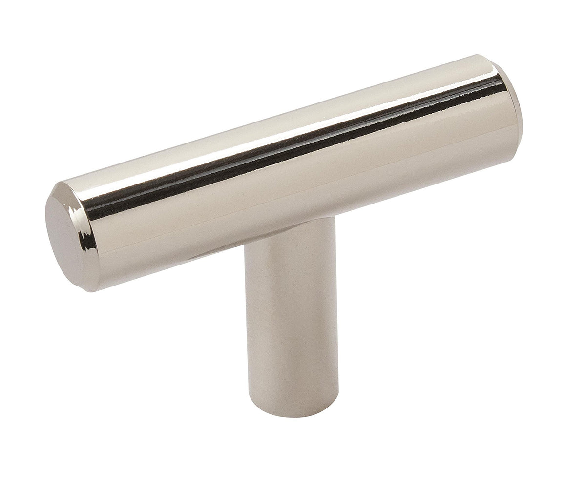 Amerock Cabinet Knob Polished Nickel 1-15/16 inch (49 mm) Length Bar Pulls 1 Pack Drawer Knob Cabinet Hardware