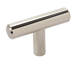 Amerock Cabinet Knob Polished Nickel 1-15/16 inch (49 mm) Length Bar Pulls 1 Pack Drawer Knob Cabinet Hardware