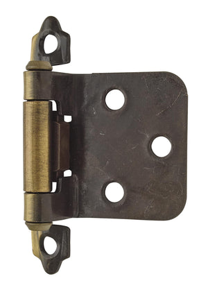 Amerock Cabinet Hinge Variable Overlay Hinge Antique Brass 2 Pack Self-Closing Hinge Face Mount Hinge Cabinet Door Hinge
