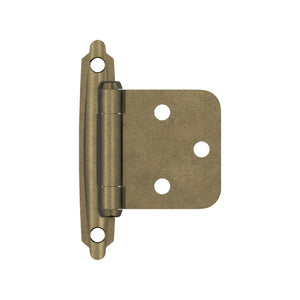 Amerock Cabinet Hinge Variable Overlay Hinge Burnished Brass 2 Pack Self-Closing Hinge Face Mount Hinge Cabinet Door Hinge