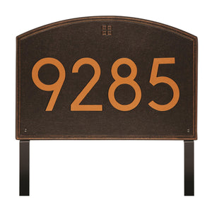 Whitehall 3908OB - Cape Charles Modern Font Plaque, Estate Lawn 1-line