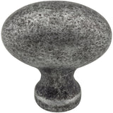 Jeffrey Alexander 3991SIM 1-9/16" Overall Length Distressed Antique Silver Football Lyon Cabinet Knob