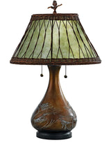 Quoizel MC120T Highland Mica Table Lamp, 2-Light, 120 Watts, Brown (25" H x 18" W) (Open Box)