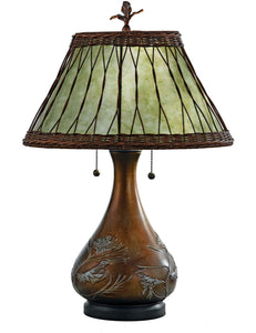 Quoizel MC120T Highland Mica Table Lamp, 2-Light, 120 Watts, Brown (25