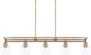 Capital Lighting 821151AD-426 Mid Century 5 Light Island Aged Brass