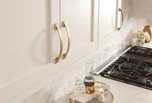 Amerock Cabinet Pull Golden Champagne 6-5/16 inch (160 mm) Center to Center Candler 1 Pack Drawer Pull Drawer Handle Cabinet Hardware