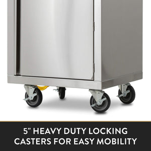 John Boos MHS-2624 Commercial Stainless Steel Mobile Hand Wash Station with Integrated 2.5 Gallon Water Heater, 5 Clean and 6 Gray Tanks