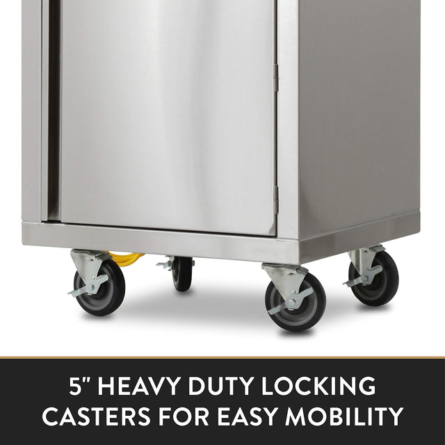 John Boos MHS-2624 Commercial Stainless Steel Mobile Hand Wash Station with Integrated 2.5 Gallon Water Heater, 5 Clean and 6 Gray Tanks