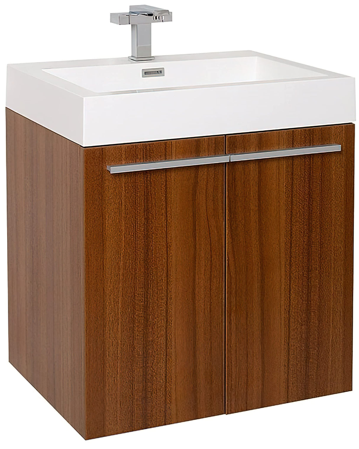 Fresca FCB8058TK-I Fresca Alto 23" Teak Modern Bathroom Cabinet w/ Integrated Sink