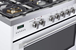 Verona VDFSGE365W Designer 36" Dual Fuel Single Oven Range - White