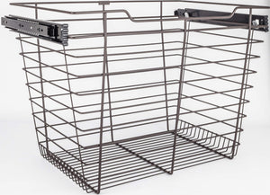 Hardware Resources POB1-142317ORB Dark Bronze Closet Pullout Basket with Slides 14