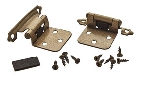 Amerock Cabinet Hinge Variable Overlay Hinge Burnished Brass 2 Pack Self-Closing Hinge Face Mount Hinge Cabinet Door Hinge