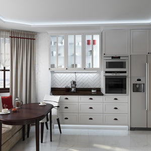 Task Lighting LP24QD8NDBBZ50 24-1/2" 800 Lumen Direct Voltage DV Lighted Power Strip, Bronze Finish, Black Receptacles, 5000K Daylight White