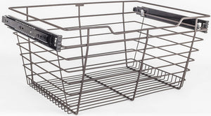 Hardware Resources POB1-142311ORB Dark Bronze Closet Pullout Basket with Slides 14